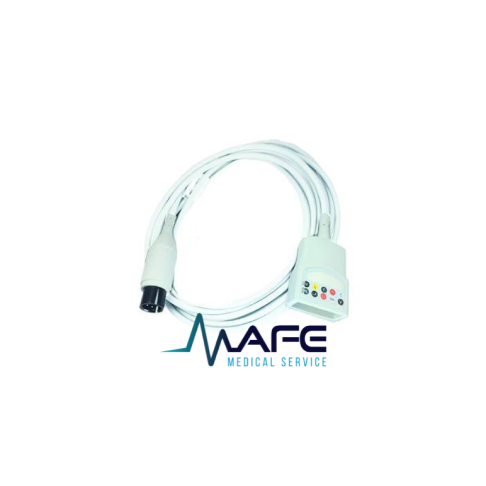 21-0462-51. Cable Troncal ECG 5 Derivaciones Compatible con Datascope, Conector Redondo 6 Pines 1 Guía