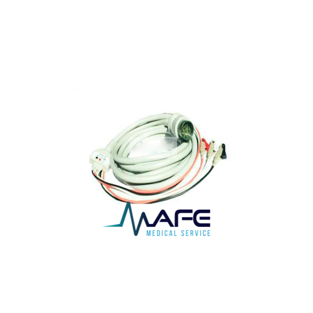 BC-763VA. Cable ECG de Una Pieza 3 Derivaciones, Conector Redondo 11 Pines 1 Guía Original Nihon Kohden