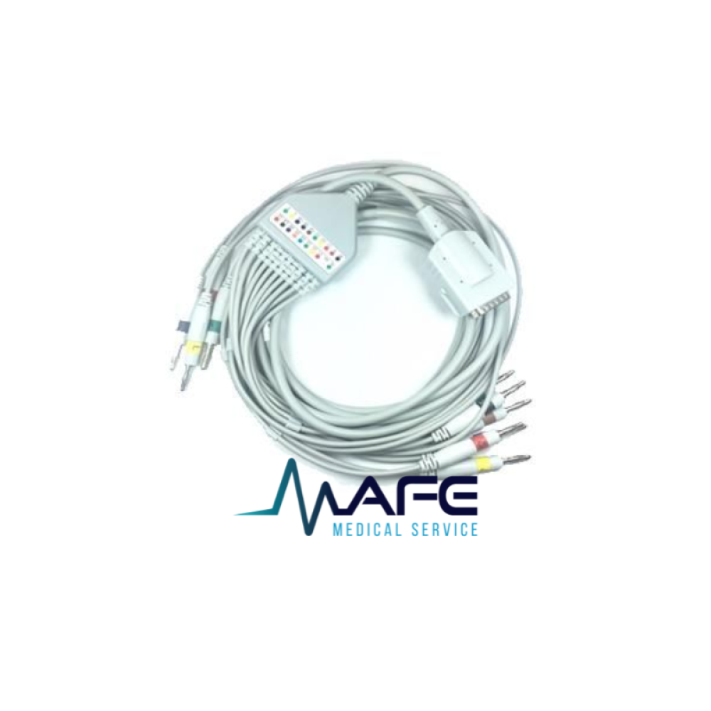 EC025BI. Cable Ecg de Una Pieza 10 Derivaciones Compatible con Burdick (Quinton).