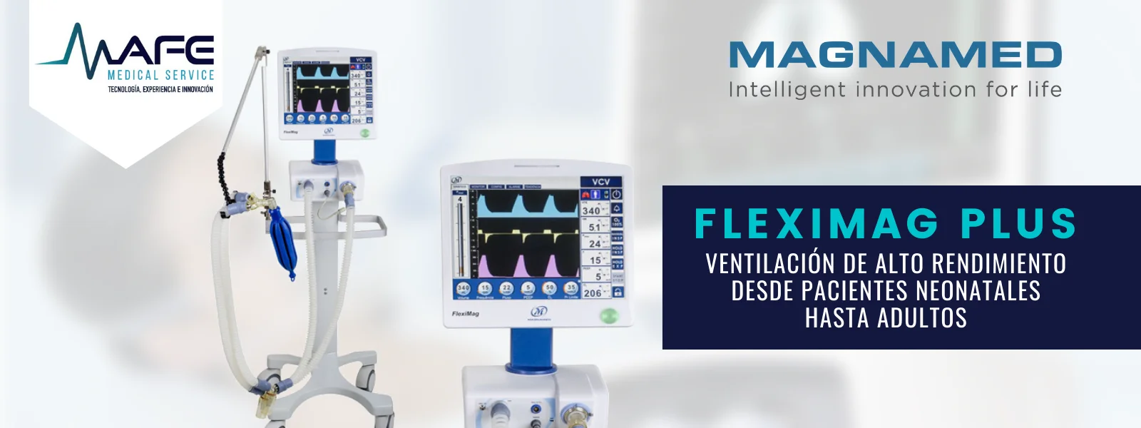 Distribuidor de equipo medico ventilador Magnamed Fleximag Plus