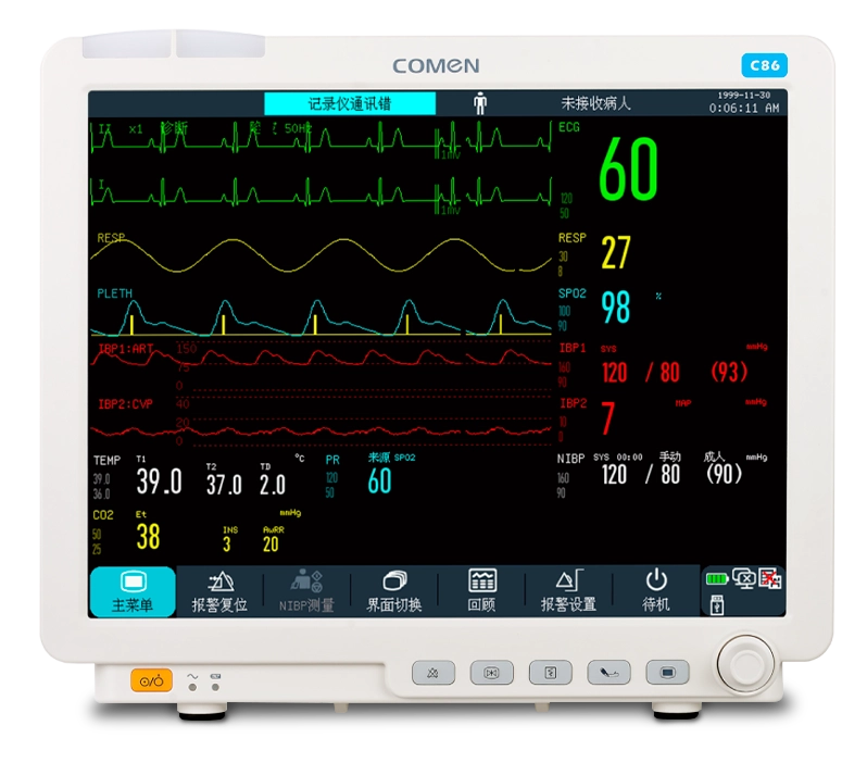 Monitor de signos vitales para UCI COMEN C86