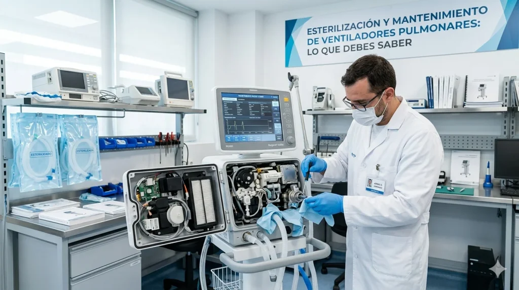 Esterilización y mantenimiento de ventiladores pulmonares