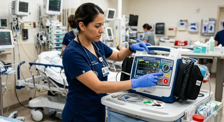 Modo de operación del monitor desfibrilador: Cardiomax 8